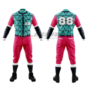 Ensembles complets d'uniformes de baseball personnalisés Pantalon en jersey sublimé Tissu évacuant l'humidité Options de taille supérieure pour les ligues d'équipes scolaires - Product Image 5