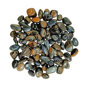 Cristales curativos semipreciosos naturales con piedras caídas de ojo de tigre azul pulido al por mayor para la fabricación y decoración de joyas - Product Image 1