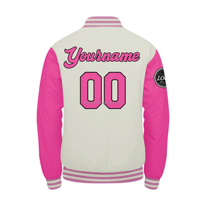Custom Color-Block Wool <b>Varsity</b> <b>Jacket</b> for Men Stylish Lightweight Summer Letterman Coat with Brand Embroidery - Product Image 3