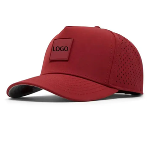 Lot de 100 casquettes de golf sportives découpées au laser à 7 panneaux, personnalisables, avec cordon, imperméables, en tissu, ajustables, unisexes, à visière plate, vente en gros - Product Image 1