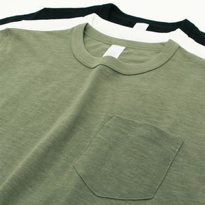 เสื้อยืดคอตตอน 100% แบบเรียบ ไม่มีลาย พิมพ์ลายตามสั่ง OEM ผลิตภัณฑ์พร้อมส่ง ทรงหลวม ไม่เป็นขุย แขนสั้น คอกลม สำหรับผู้ชาย - Product Image 1