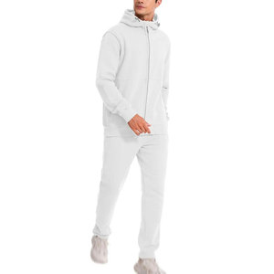 Ensemble de survêtement zippé intégral avec coupe athlétique et impression brodée disponible en gros - Product Image 4