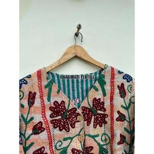 Abrigo de invierno de algodón Unisex hecho a mano, chaqueta de fiesta con borde crudo de punto transpirable, Suzani, bordado a mano, tejido para mujer - Product Image 3