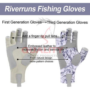Gants de pêche tout usage avec design évacuant l'humidité, paumes rembourrées et protection contre le vent, adaptés à toutes les conditions de pêche - Product Image 4