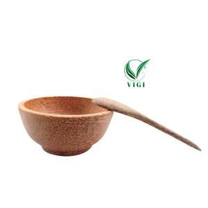 ชามเสิร์ฟมะพร้าวไม้ระดับพรีเมียมสำหรับมื้ออาหารและสลัดเพื่อสุขภาพ - Product Image 1