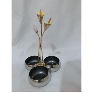 โต๊ะรับประทานอาหารสุดหรูของตกแต่งทำจากสเตนเลสสตีลแบบ3-in-1สำหรับตกแต่งบ้านและโรงแรม - Product Image 1