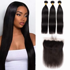 วิกผมแท้แบบตรงจากอินเดีย เกรดพรีเมียม นุ่ม เบา ระดับท็อป กันน้ำ เป็นมิตรกับสิ่งแวดล้อม เงางาม น้ำหนักเบา สำหรับผู้หญิง - Product Image 1