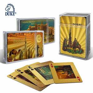 Cartes à jouer mystère de Dubaï personnalisées, feuille d'or sur plastique avec boîte - Product Image 4