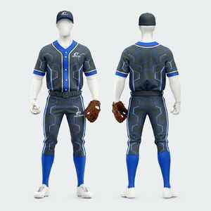 Sports Wear Baseball Uniform Training Wholesale Best Quality Custom Logo <b>Heat</b>-Transfer Printed Short Baseball Jersey Set - Product Image 3