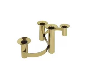 Bougeoir de haute qualité fil métallique décoratif pour la maison géométrique cuivre fini bougeoir Mini bougeoir en métal votif - Product Image 3