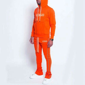 Chándales personalizados chaqueta pantalón conjunto al por mayor sudadera de algodón de impresión de dos piezas Jogger Jogging traje para los hombres - Product Image 3