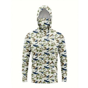 Personalizado bajo MOQ sublimación Impresión de secado rápido poliéster rendimiento pesca Sudadera con capucha UPF 50 camisa de pesca con capucha - Product Image 2