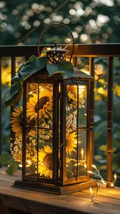 AMBIANCE TEALIGHT HAVE BEAUTIFUL and Party Decor Floor <b>Candle</b> <b>Lantern</b> for Garden Haanging <b>Candle</b> Patio Amber Glass <b>Lantern</b> - Product Image 3