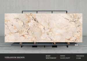 Sophistication architecturale moderne utilisant des dalles de porcelaine grises à haute brillance de 1200x2800 mm - Product Image 3