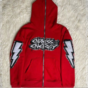 Colección de Invierno Superior, Logotipo Bordado Personalizado, Fabricantes Profesionales, Sudadera con Cremallera Completa y Pantalones Acampanados - Product Image 3