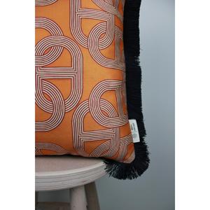 Fodera per cuscino quadrata con nappe con motivo a catena stampata digitale 43x43cm - Product Image 2