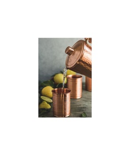 Bebedero de cobre hecho a mano con forma elegante e inspiración tradicional para uso en cocina tradicional - Product Image 5