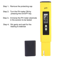 Pentype numérique de haute précision PH mètre gamme 0.00-14.00ph électrode remplaçable étalonnage 2 points pour piscines eau potable