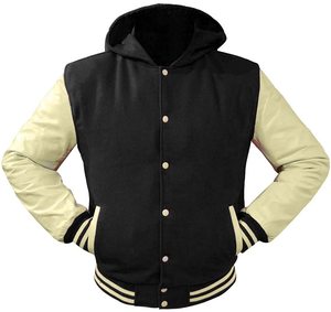 Custom Embroidery Logo <b>Men's</b> Wool Varsity <b>Jacket</b> with Breathable Windproof Design Winter Fleece Lining <b>Baseball</b> Style - Product Image 1
