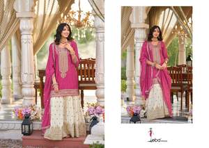 Chinon étnico atractivo con estampado digital y bordado Salwar Suit Mujer Moda DE LA India a precio mayorista - Product Image 2