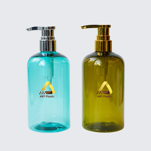 Bouteille PET transparente de 400ml avec couleur personnalisée Emballage OEM du Vietnam pour shampooing, lotion, gel douche - Product Image 1