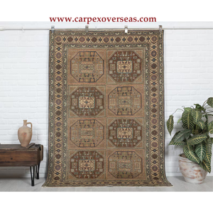 Tapis tissés à la main en coton de style vintage authentique pour la décoration intérieure - Product Image 1