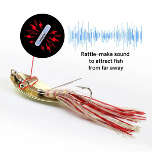 Esche Spinner Anti-Erba all'Ingrosso con Gonne in Silicone Sonore e Ami Singoli, Attrezzatura da <span class=keywords><strong>Pesca</strong></span> a Lunga Gittata per Bass e Luccio - Product Image 1