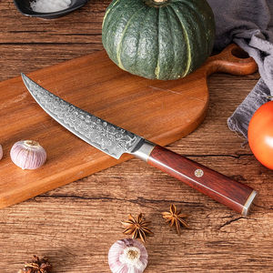 2023 Premium Nouveaux produits de cuisine Couteau damas de haute qualité avec lame martelée de 6 pouces et manche en bois solidifié - Product Image 6