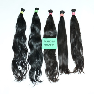 100% Virgin Indian Temple Hair Natural Style Non-Chemically Processed Remy Weave Vendor From Wholesale Bulk Vendor Human Hair - Product Image 1