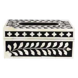 Hot Sale Luxury Customized Shape Wooden Tissue <b>Dispenser</b> Mother Pearl Bone Inlay <b>Napkin</b> Holder Tabletop Tissue Box - Product Image 3