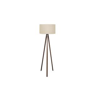 Lampada da terra a tre gambe in legno tessuto deserto Beige