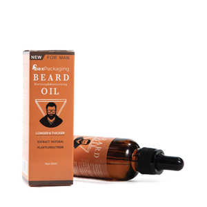 Boîtes pliantes imprimées écologiques pour l'huile capillaire Soins de la barbe Design élégant pour les huiles naturelles Cheveux Marques de soins de la peau Cosmétiques - Product Image 1