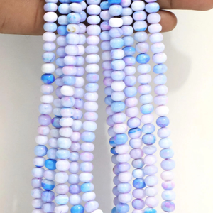 Hermosas cuentas de ópalo lavanda en forma de rondel liso, hilo de 15 pulgadas de cuentas de piedra preciosa de ópalo lavanda, cuentas de ópalo de calidad AAA - Product Image 6