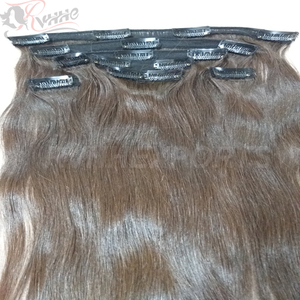 Venta al por mayor Real Clip Ins Cabello humano 100% Cabello Remy Virgen Cabello crudo - Product Image 6
