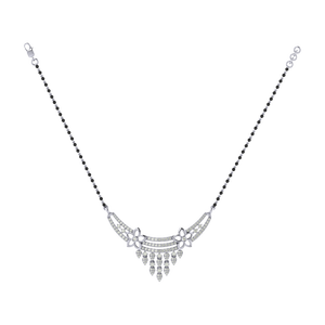 Conjunto de Mangalsutra de Plata de Ley Chapada en Oro con Circonita Cúbica, Cadena Ajustable de 43.0 cm y 127 Piedras, Joyería Fina - Product Image 1