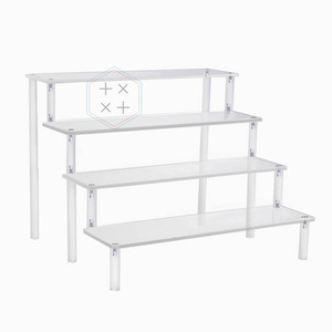 Decorative 4 Tier <b>Display</b> Racks Shelf Acrylic Stairs Stand for Organization Retail Store - Product Image 2