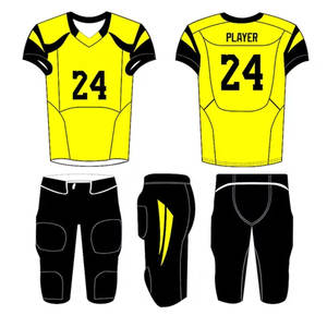 Top Sale Youth American Football Jersey Set Logotipo personalizado Transpirable Manga corta Tallas grandes-Diseña tu propio uniforme para el equipo - Product Image 1