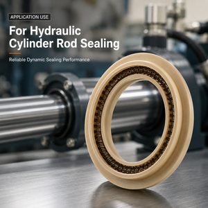 ซีล PTFE แบบสปริงนิ้วสำหรับซีลก้านแบบไดนามิก แรงเสียดทานต่ำ สำหรับกระบอกไฮดรอลิก ผลิตตามขนาด OEM จัดส่งจากโรงงาน - Product Image 3