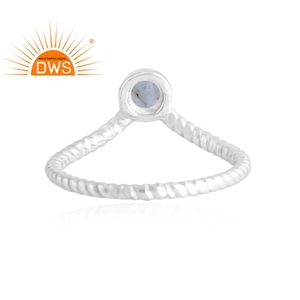 แหวนพลอยอความารีนธรรมชาติทำจากเงินสเตอลิง925ล่าสุดเครื่องประดับตามสั่งสำหรับเป็นของขวัญสำหรับผู้หญิง - Product Image 2