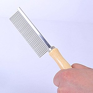 Peine para perros con mango de madera, venta al por mayor, peines de metal para perros, peine para mascotas de un solo lado - Product Image 4