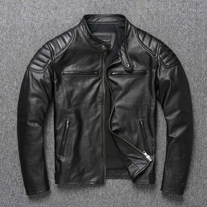 Veste en cuir vintage élégante pour homme et femme avec doublure en coton à capuche en fausse fourrure coupe-vent fabriquée en toile durable - Product Image 3