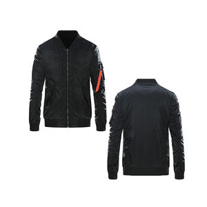 Blouson aviateur réversible vintage pour hommes pour l'hiver et le printemps Tissu Streetwear respirant avec décoration de poche - Product Image 6