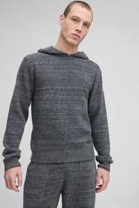 เสื้อฮู้ดผ้าขนแกะขนแกะโมแฮร์แบบถักขาและกางเกงขากว้างชุดวอร์มผ้าขนแกะออกแบบได้ตามต้องการ2025 - Product Image 3