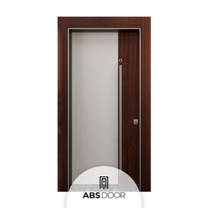 Porte d'entrée ABSDOOR SCARLET en bois et acier de style moderne pour villa et appartement, isolation thermique, garantie de 2 ans, finition - Product Image 1