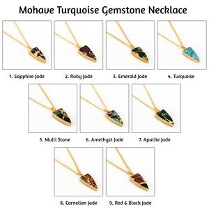 Handmade Multi Stone Gemstone <b>Gold</b> Electroplated Pendent <b>Necklace</b> with Chain Fashionable Unique Wholesale Supplies Jewelry - Product Image 2