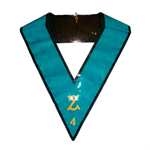 Chevrons maçonniques brodés en tissu durable pour hommes, idéal pour les réunions cérémonielles de loge, les rituels, les événements, les officiers et une utilisation formelle - Product Image 2