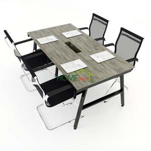 Adjustable Modern Minimalist Meeting <b>Table</b> 180x90cm <b>Office</b> Furniture Foldable for Conference Room & Hotel - Product Image 2