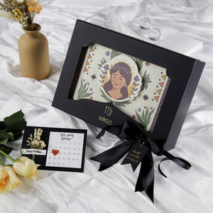 RTS Premium 12 Zodiac Art Paper Coffret cadeau en carton biodégradable avec couvercle et base pour la présentation de cadeaux artisanaux - Product Image 6