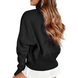 Everyday Essential Women Half Zip Sweatshirt Oversized Quarter Zip Pullover Mock Neck Fleece Hoodie Streetwear Fashion 2026 - Product Image 2