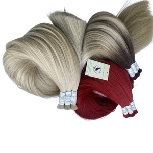 Mèches de cheveux brésiliens vierges en vrac pour tressage, couleurs sans trame, cheveux humains raides en vrac - Product Image 1